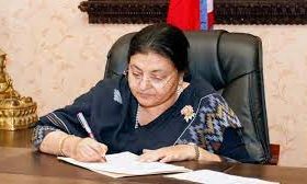 राष्ट्रपतिद्वारा पानीको स्रोत संरक्षणका लागि यस विषयमा भएका नीति, कानून कार्यान्वयन गरिनुपर्नेमा जोड