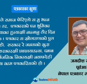 ‘पत्रकारिता भन्याको सरकार रे जनताका कुणा सुनाउन्या पुल हो’