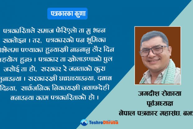 ‘पत्रकारिता भन्याको सरकार रे जनताका कुणा सुनाउन्या पुल हो’