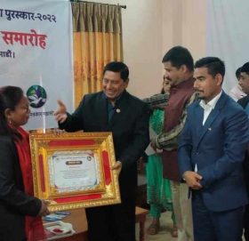 पत्रकार दिलमाया शाहीलाई नेजा उत्कृष्ट पुरस्कार